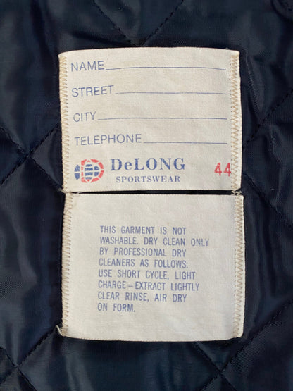 Size 44USA (54 EU) Vintage NYS PHSAA varsity letterman leather sleeve jacket-AJ357 Studio