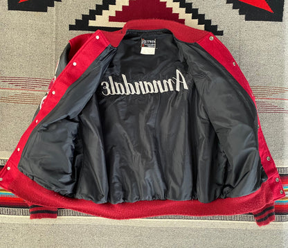 SizeL. Butwin Vintage Annandale varsity/letterman leather sleeve jacket made in USA-AJ357 Studio