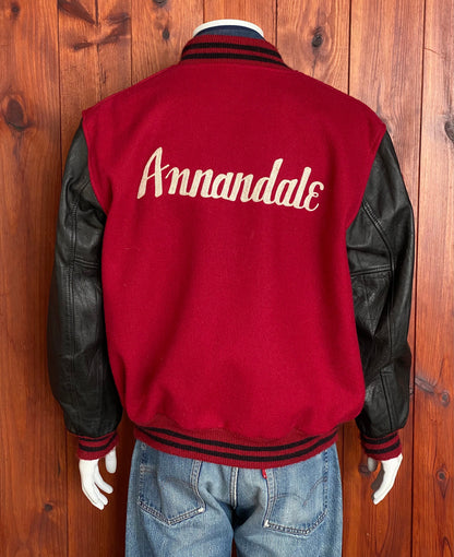 SizeL. Butwin Vintage Annandale varsity/letterman leather sleeve jacket made in USA-AJ357 Studio
