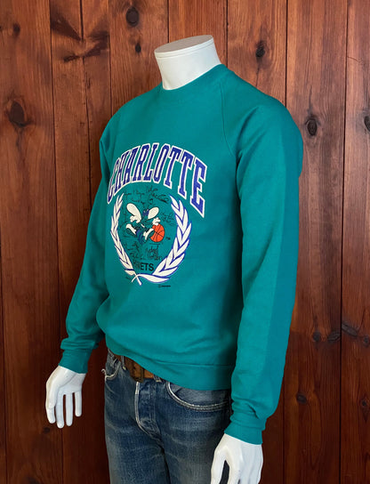 Vintage 80s Charlotte NBA Sweatshirt - Size L | Made in USA by Jerzees-AJ357 Studio