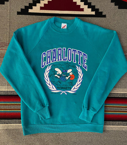 Vintage 80s Charlotte NBA Sweatshirt - Size L | Made in USA by Jerzees-AJ357 Studio