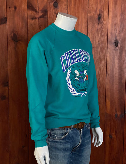 Vintage 80s Charlotte NBA Sweatshirt - Size L | Made in USA by Jerzees-AJ357 Studio