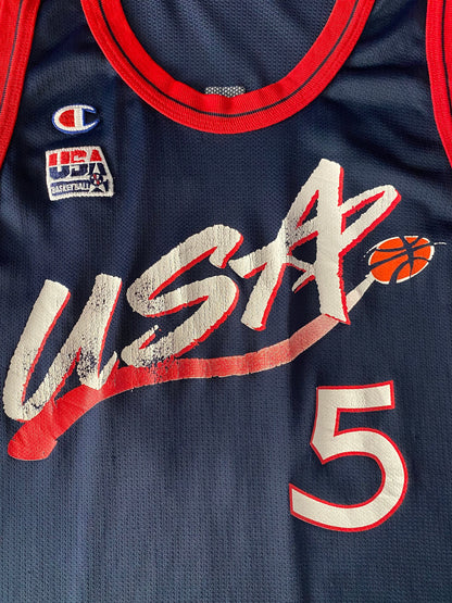 Vintage 90s USA Team Champion NBA Jersey Size 48 - Hill #05-AJ357 Studio