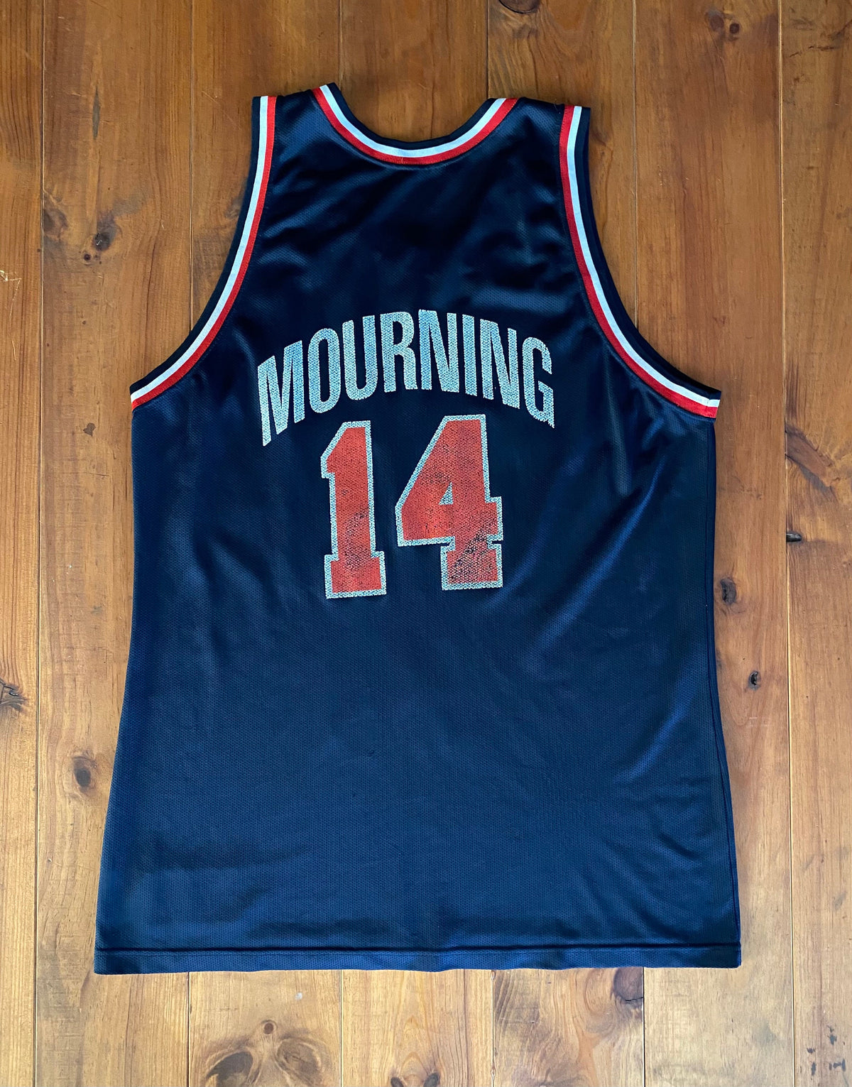 Vintage Distressed 90s USA Team Champion NBA Jersey - Size 48, Player Mourning #14-AJ357 Studio