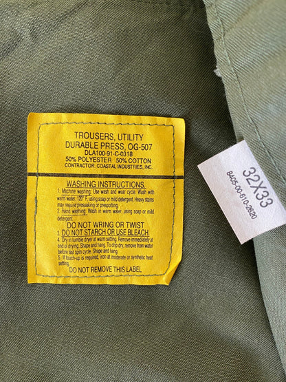 Authentic Vintage 1991 US Army OG-507 Fatigue Pants 31X30 | Classic Military Wear-AJ357 Studio