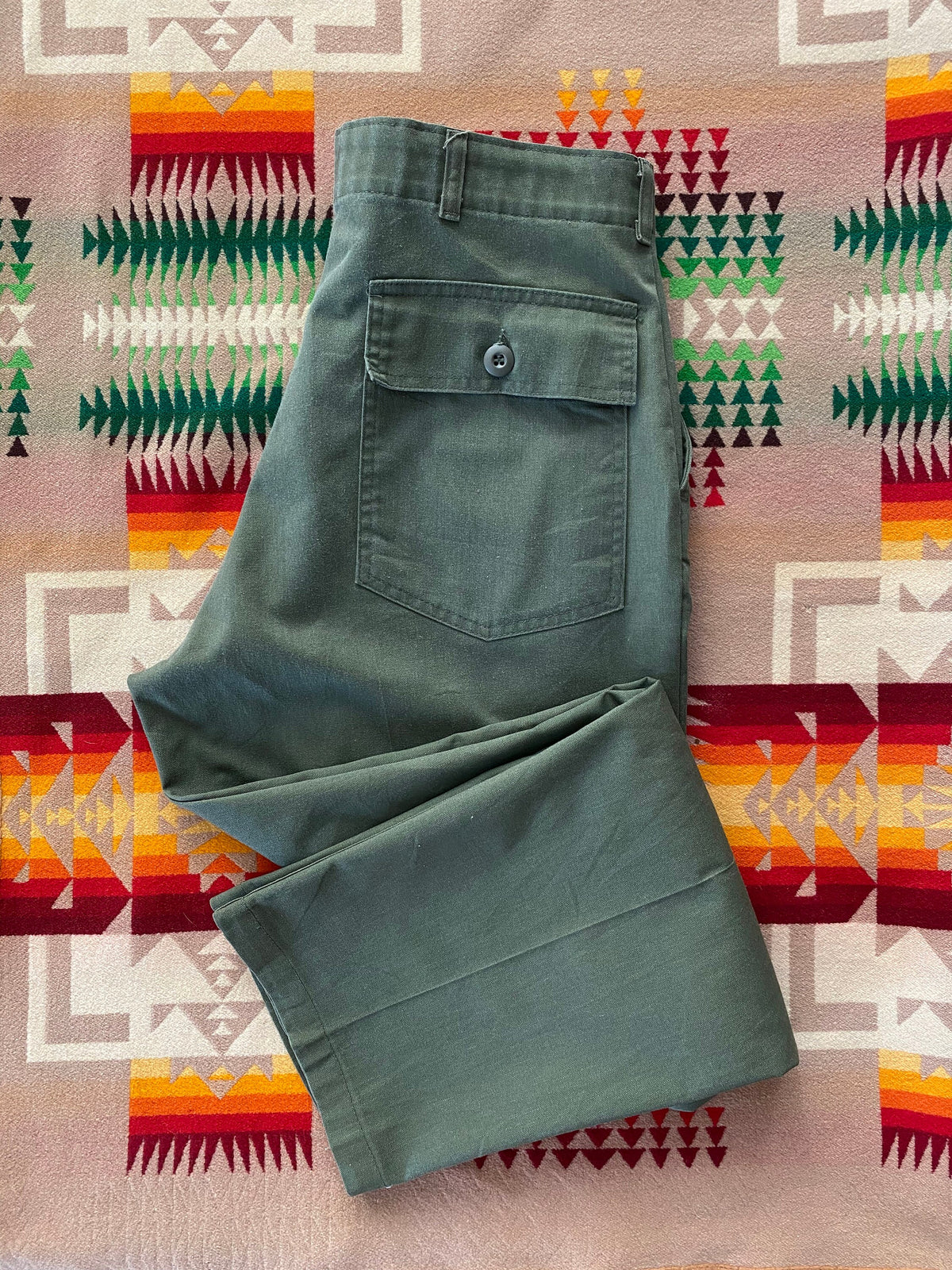 Authentic Vintage 1987 US Army OG-507 Fatigue Pants 32X29 | Classic Military Wear-AJ357 Studio