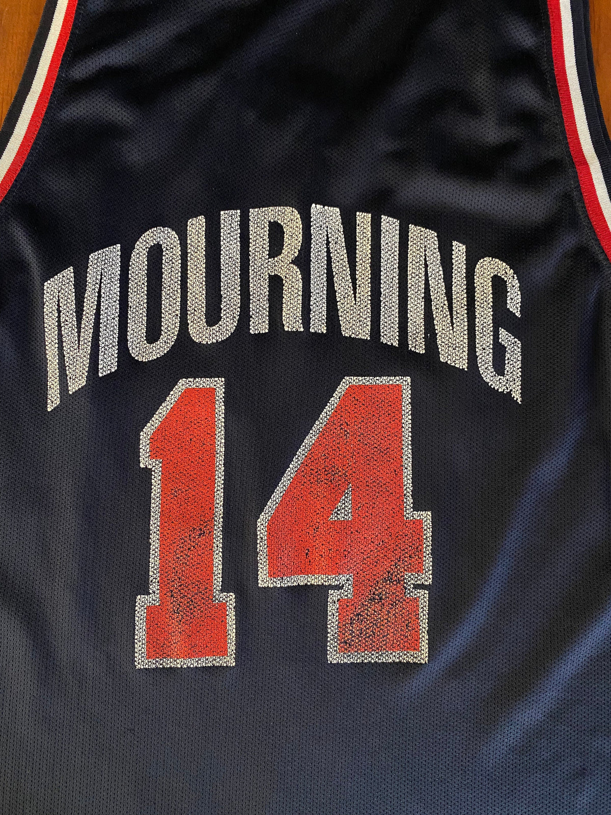 Vintage Distressed 90s USA Team Champion NBA Jersey - Size 48, Player Mourning #14-AJ357 Studio