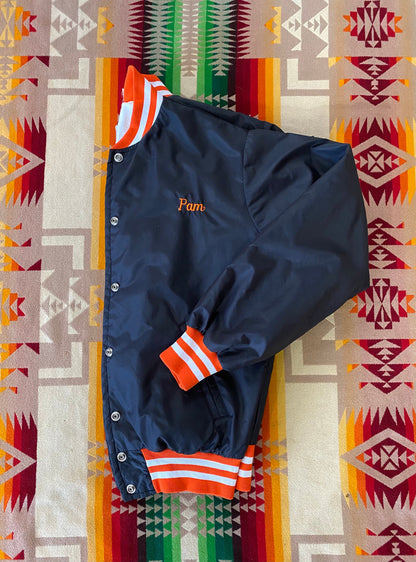 Size S. Made In USA Vintage Nylon Baseball jacket-AJ357 Studio