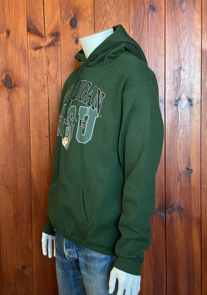Size L. Michigan state vintage hooded sweatshirt. Made In USA-AJ357 Studio