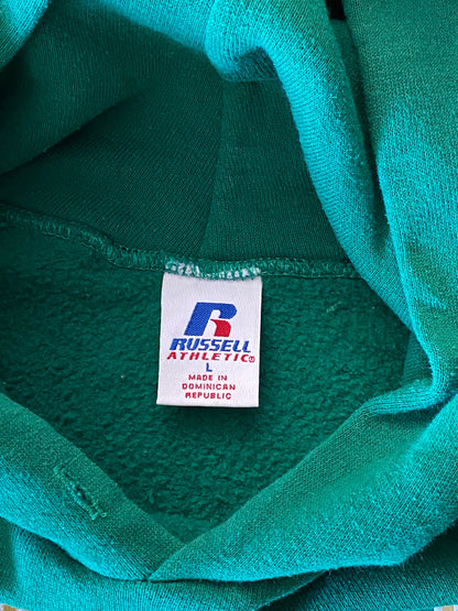 Size L. vintage 90s hooded sweatshirt made by Russell Athletic-AJ357 Studio