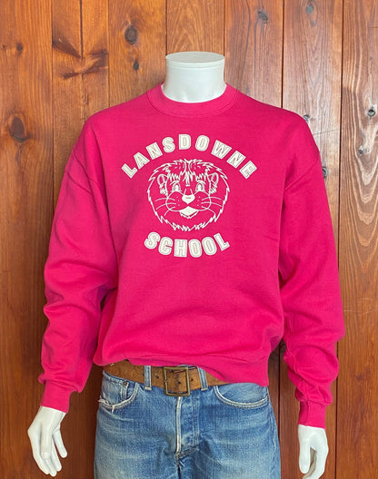 Large 90S Lansdowne School vintage sweatshirt made in usa by Jerzees-AJ357 Studio