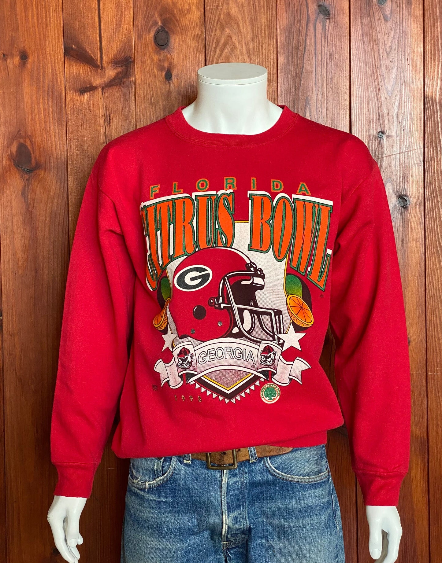 1993 Florida Citrus Bowl NFL Georgia Vintage Sweatshirt by Tultex Size L Made In USA