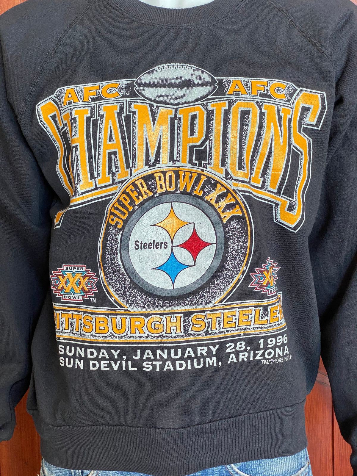 Size L. Made InUSA 1996 Champion Superbowl XXX Pittsburgh Steelers sweatshirt-AJ357 Studio