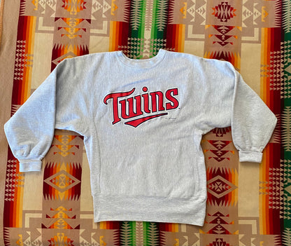 Vintage 90s Twins Reverse Weave Champion Sweatshirt - Size M | Made in USA-AJ357 Studio