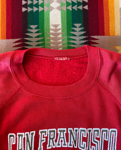 Size L. 50/50 Raglan Sleeve San Fransisco 49ERS 80s vintage sweatshirt-AJ357 Studio