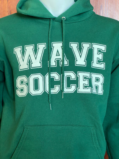 Wave soccer vintage 90s hooded sweatshirt made by Hanes size: M-AJ357 Studio