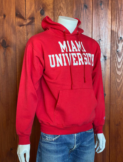 Size M. Vintage Champion Miami University 90s Hooded sweatshirt-AJ357 Studio