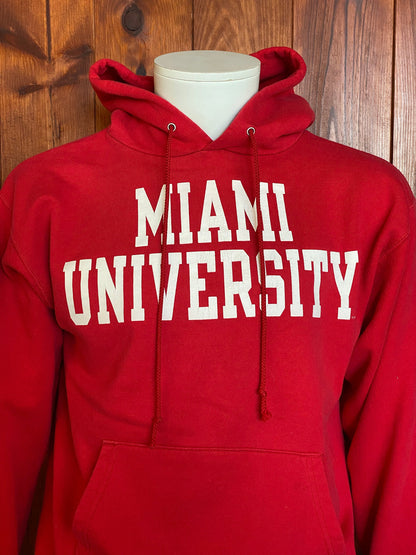 Size M. Vintage Champion Miami University 90s Hooded sweatshirt-AJ357 Studio