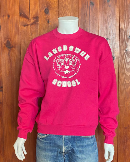 Large 90S Lansdowne School vintage sweatshirt made in usa by Jerzees-AJ357 Studio
