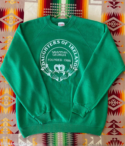 Size XL. 80s vintage sweatshirt daughters of Ireland Made In USA by BW-AJ357 Studio