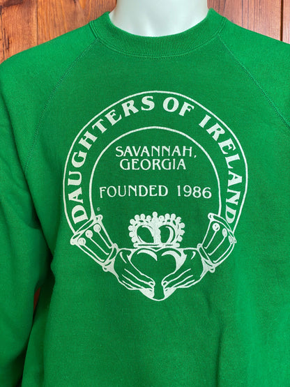 Size XL. 80s vintage sweatshirt daughters of Ireland Made In USA by BW-AJ357 Studio