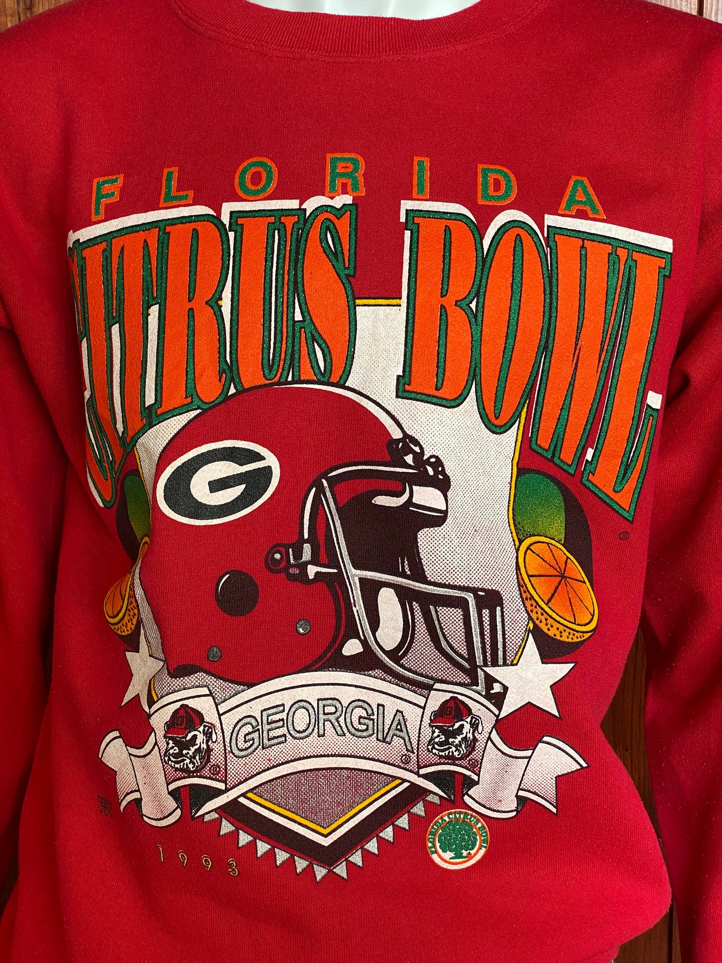 1993 Florida Citrus Bowl NFL Georgia Vintage Sweatshirt by Tultex Size L Made In USA