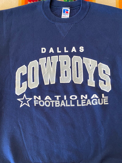 Size L. Made In USA 90s Dallas Cowboys NFL Vintage Sweatshirt by Russell-AJ357 Studio