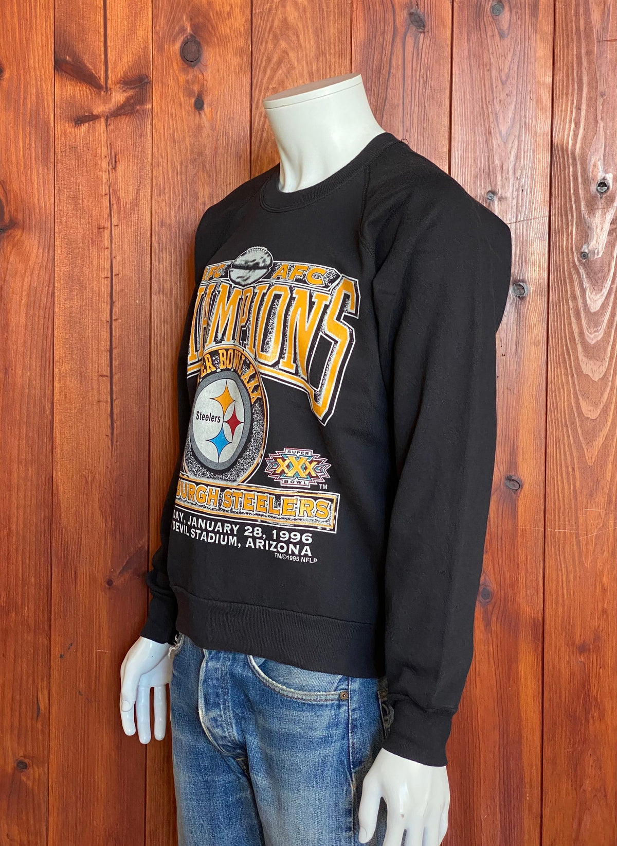 Size L. Made InUSA 1996 Champion Superbowl XXX Pittsburgh Steelers sweatshirt-AJ357 Studio