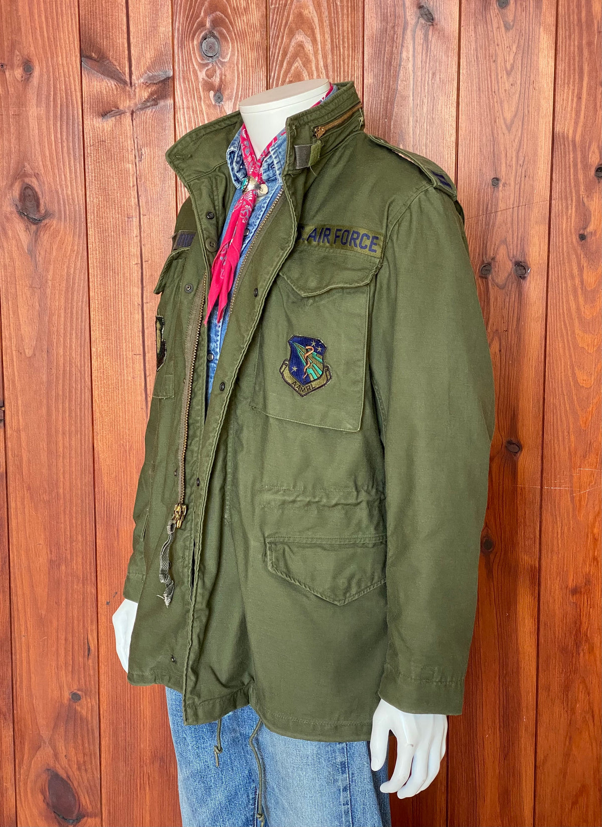 Small Long. Authentic 1982 US army M-65 field jacket-AJ357 Studio