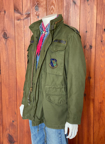 Small Long. Authentic 1982 US army M-65 field jacket-AJ357 Studio