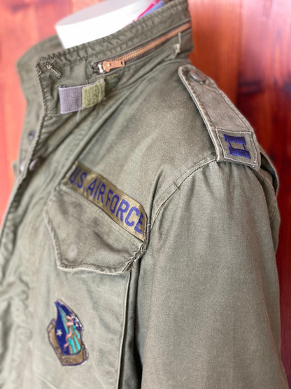 Small Long. Authentic 1982 US army M-65 field jacket-AJ357 Studio