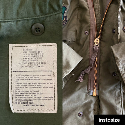 Small Long. Authentic 1982 US army M-65 field jacket-AJ357 Studio