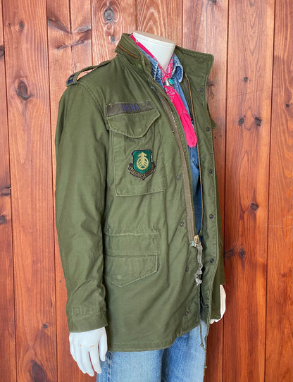 Small Long. Authentic 1982 US army M-65 field jacket-AJ357 Studio