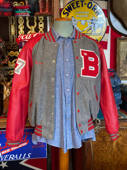 Size 44US ( Large) 90s Original Vintage letterman varsity jacket Made in USA-AJ357 Studio