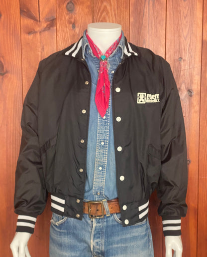 Size L. 70s Merritt Athletic Club Vintage Satin Jacket | Made In USA-AJ357 Studio