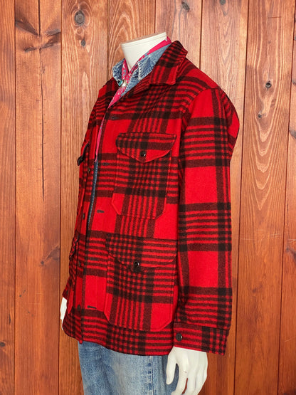 Vintage 60s Pendleton Buffalo Plaid Cruiser Jacket Coat Size L-AJ357 Studio