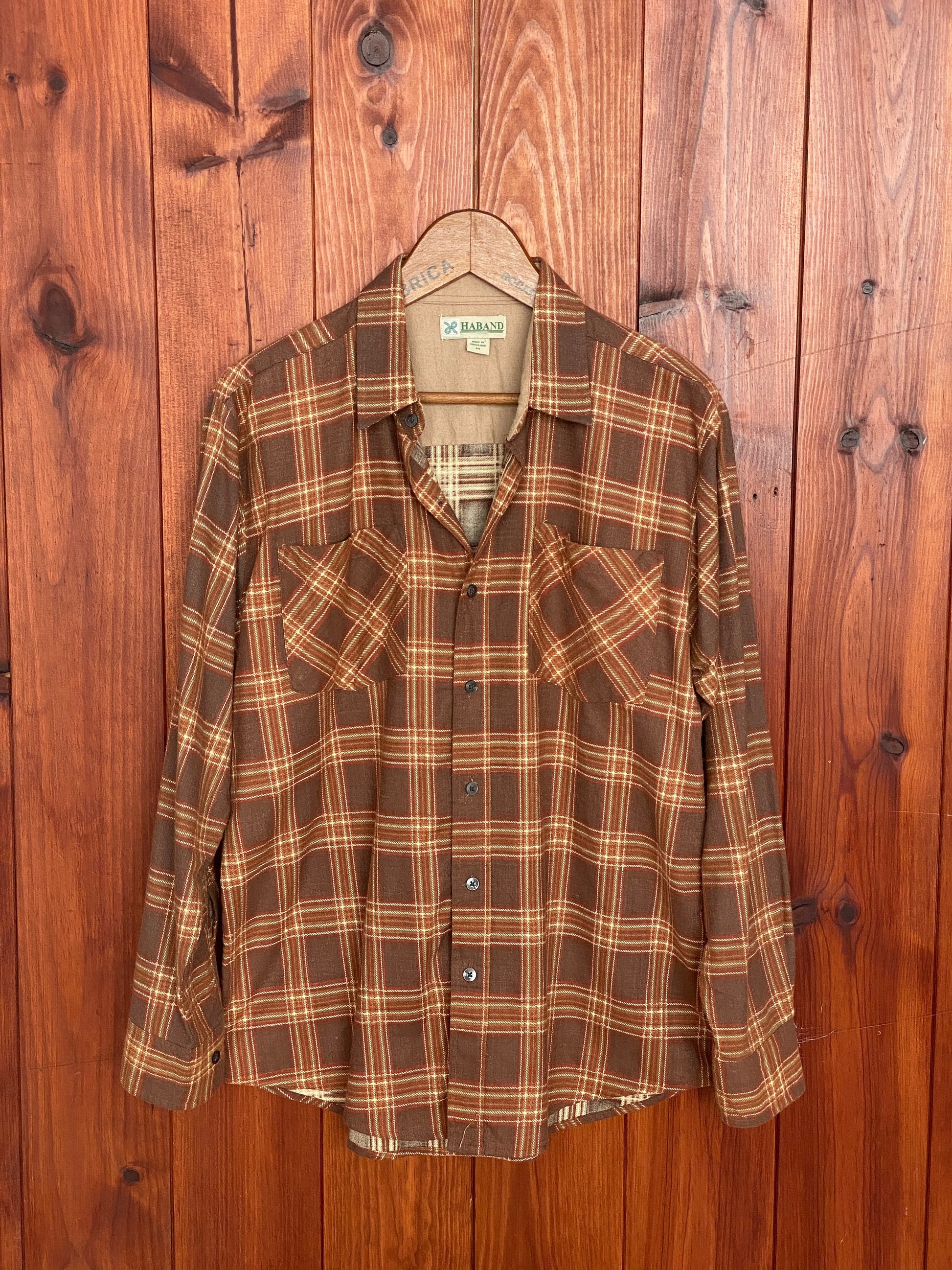Vintage 80s Haband Flannel Shirt - Size M | USA Vintage BCN