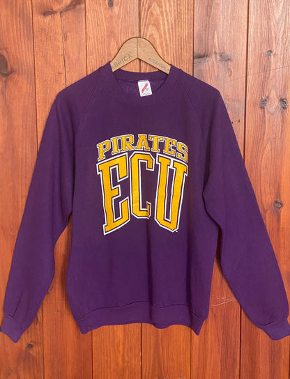 Size XL. Made In USA Vintage 80s Pirates ECU sweatshirt made by Jerzees-AJ357 Studio