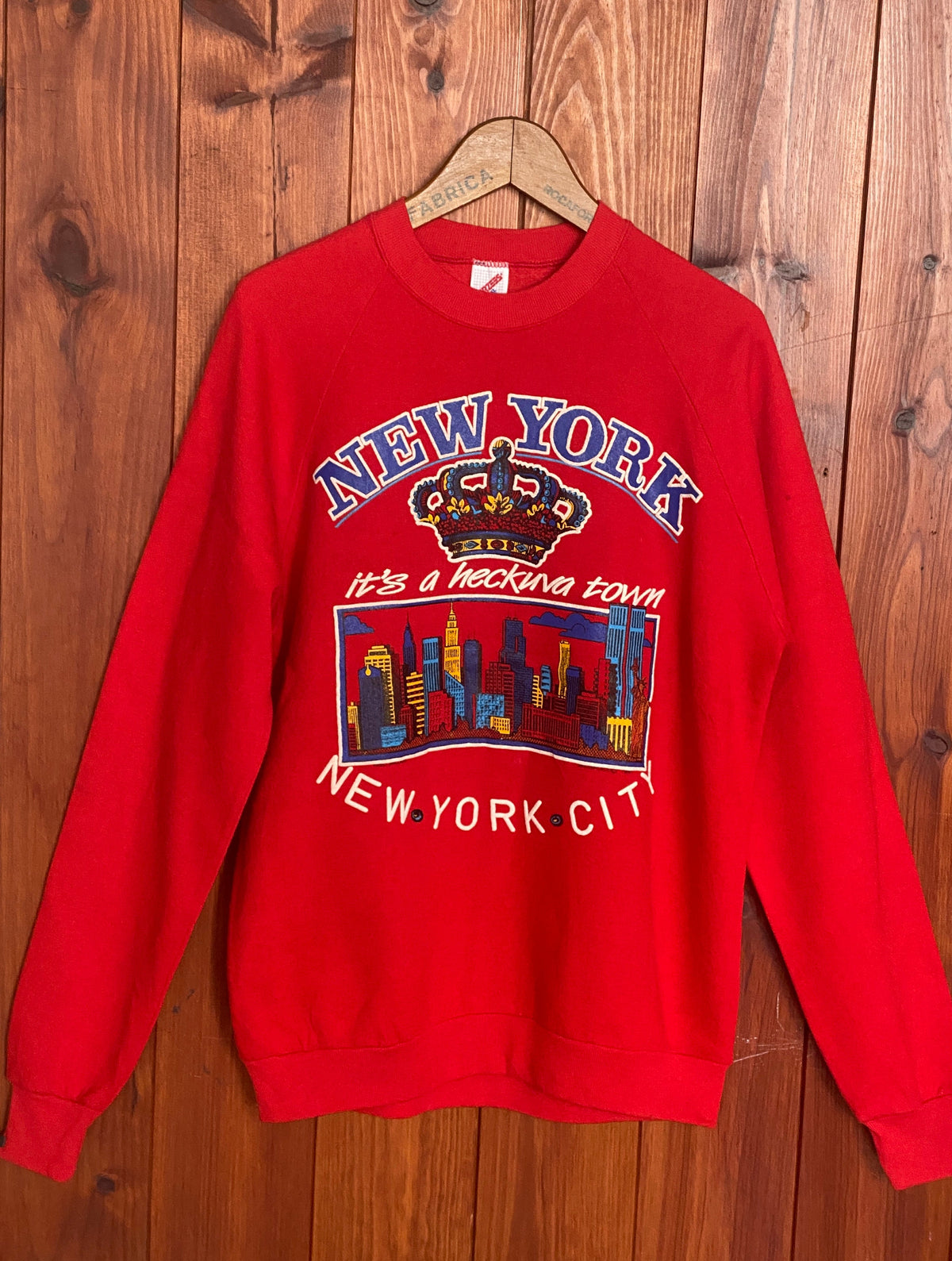 Size XL. New York 80s vintage sweatshirt made by Jerzees-AJ357 Studio