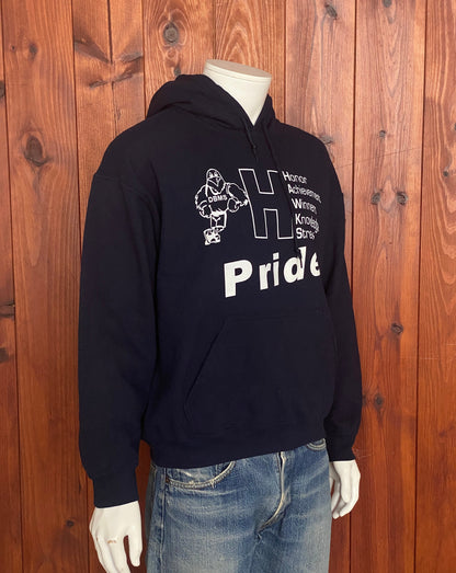 Vintage Hawks Hooded Sweatshirt - Size Large | Gildan Craftsmanship-AJ357 Studio