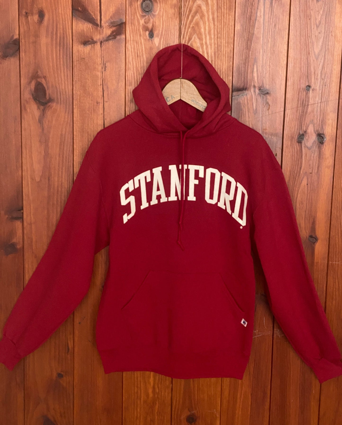 Size Med. Made In USA Stanford vintage hooded sweatshirt Made by Russel Athletic