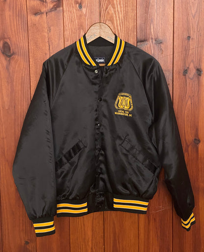 Size M. Vintage 80s Brotherhood Satin jacket Made In USA-AJ357 Studio