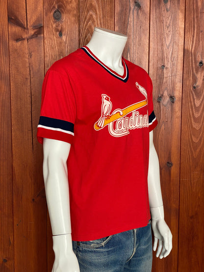 Cardinals Baseball 80s Vintage Poly-cotton T-shirt Size M Made in USA by Russell Athletic-AJ357 Studio