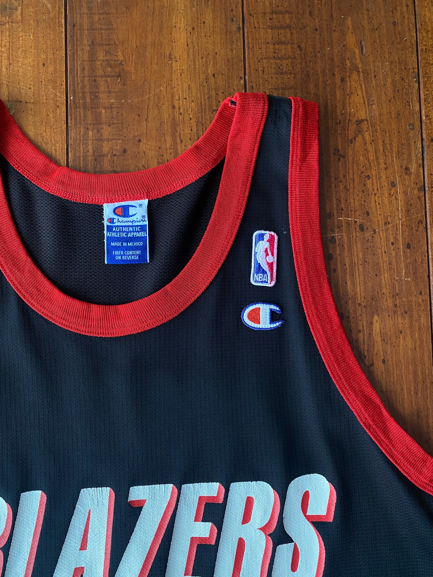Vintage 90s Champion NBA Portland Trail Blazers jersey, Size 48, Anderson #7, Made in USA