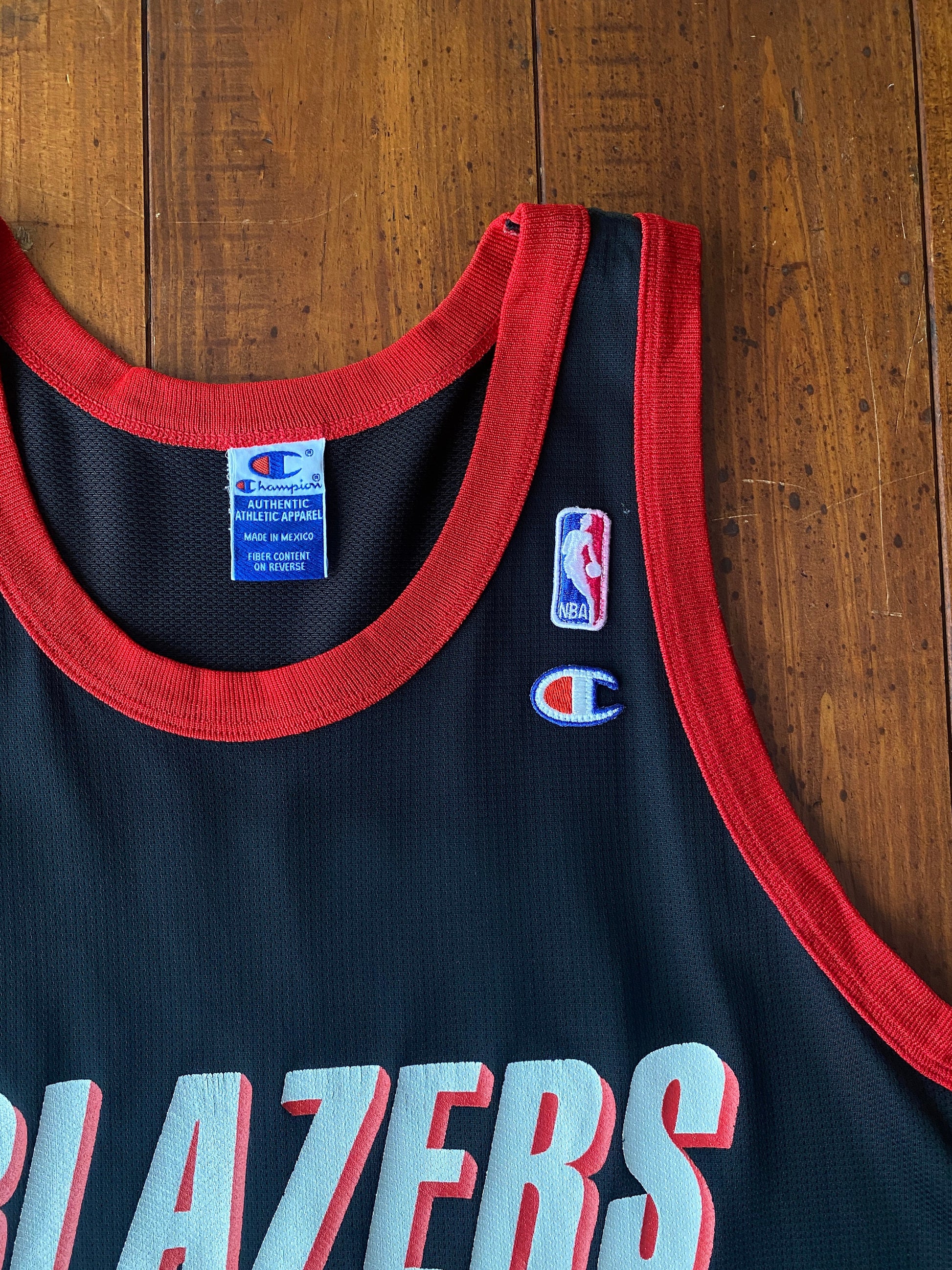 Vintage 90s Champion NBA Portland Trail Blazers jersey, Size 48, Anderson #7, Made in USA