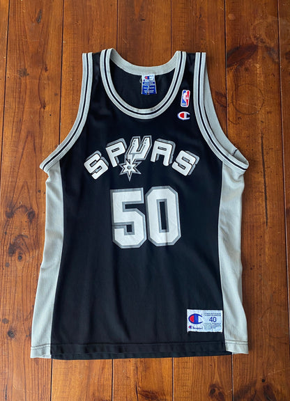 Size 40 USA Vintage 90s Champion David Robinson Jersey San Antonio Spurs #50-AJ357 Studio