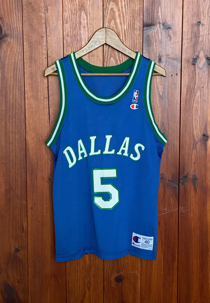 Size 40. VTG 90s NBA Champion Dallas #5 Kidd jersey Made In USA-AJ357 Studio