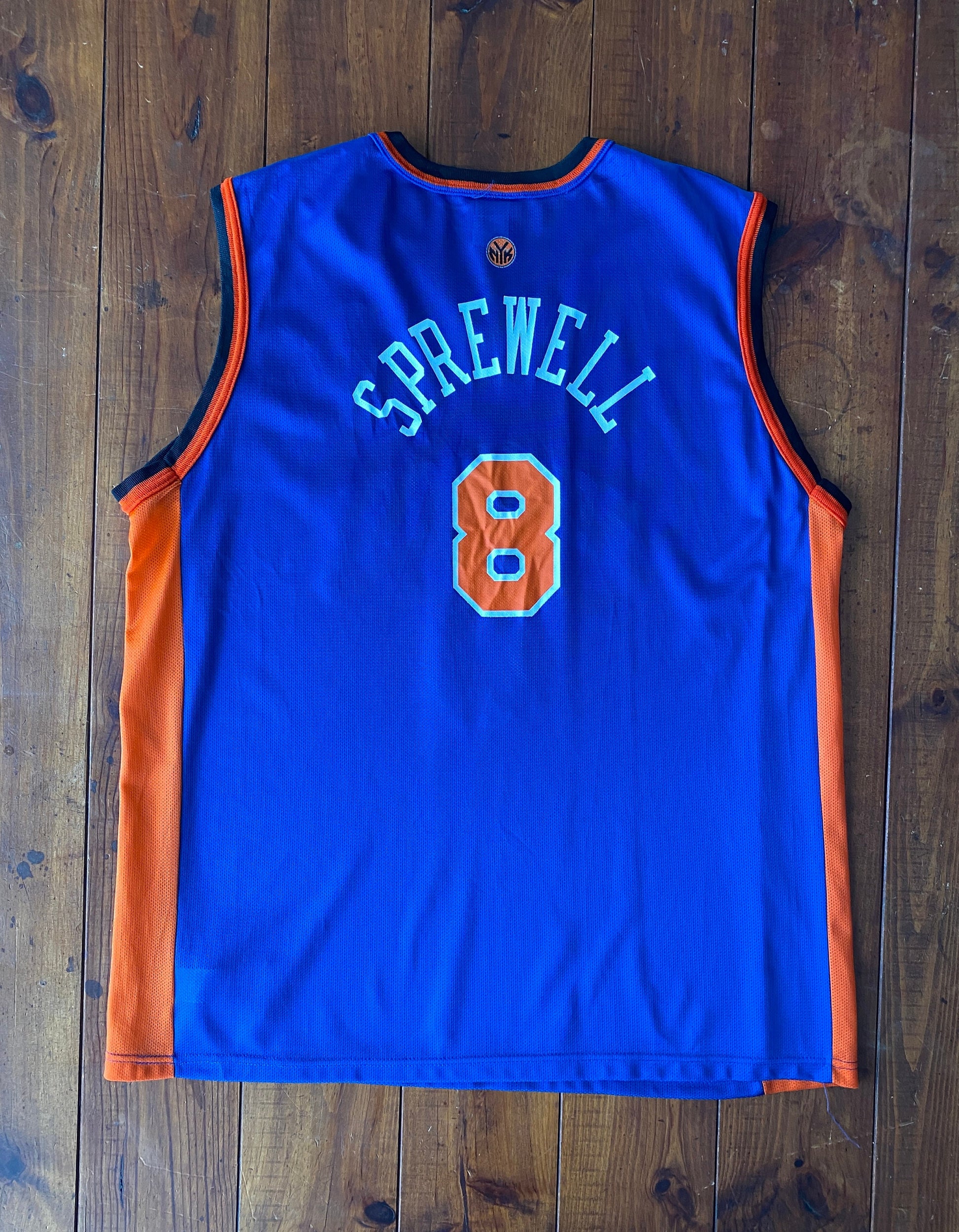 vintage champion latrell sprewell new york knicks nba jersey size 44 aj357 studio