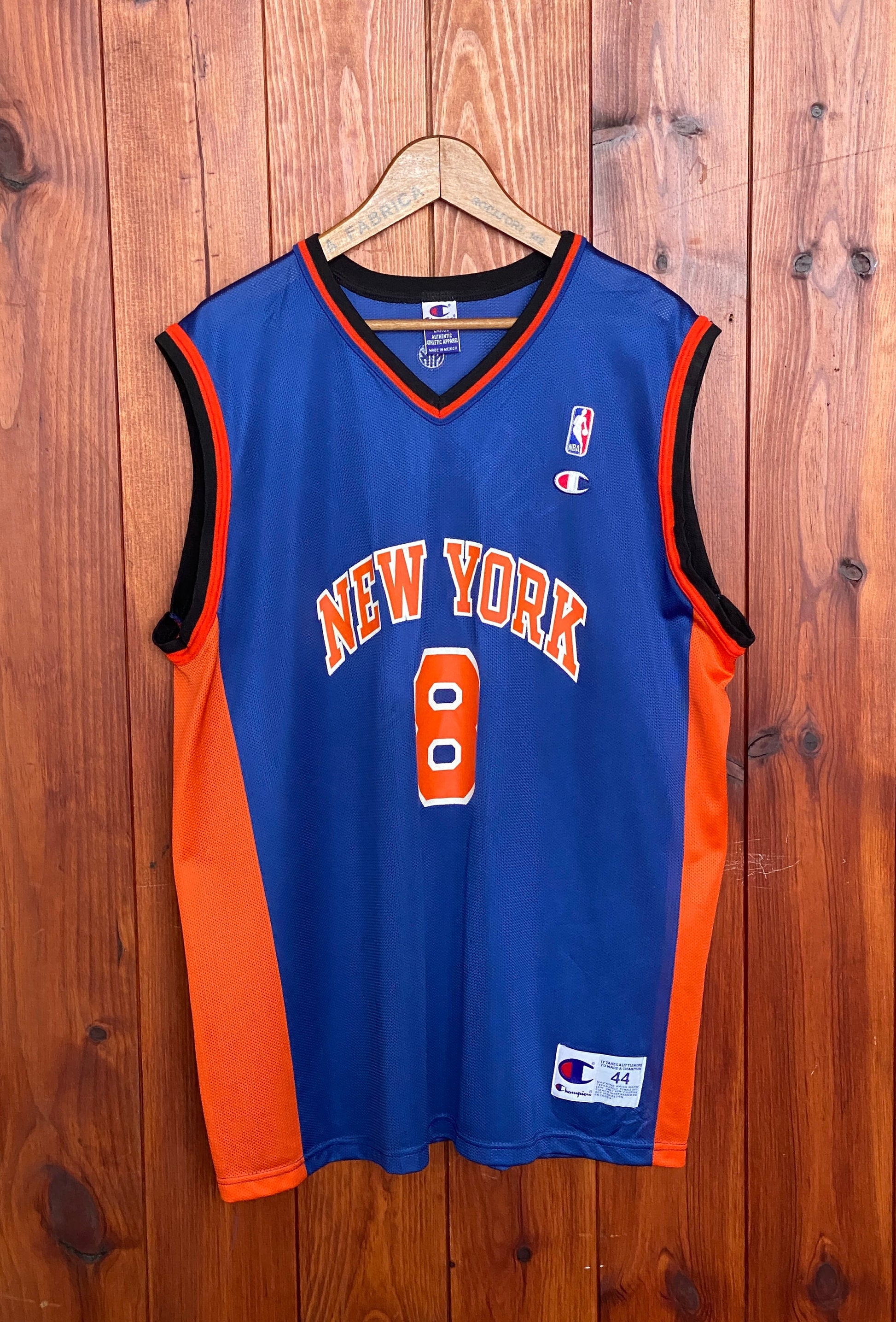 vintage champion latrell sprewell new york knicks nba jersey size 44 aj357 studio