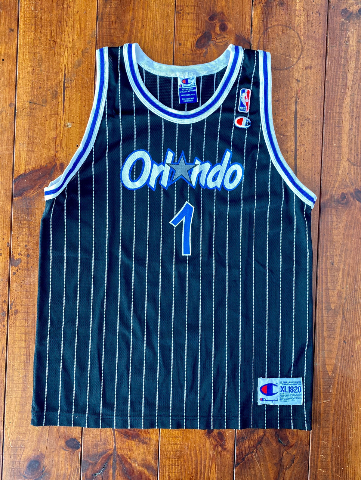 Youth 18-20. Vintage 90s Orlando NBA Champion Hardaway #1 Jersey-AJ357 Studio